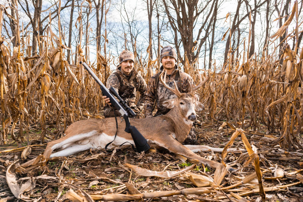 Founders Ben and Ian Martin pictured with a big buck from a hunting trip
